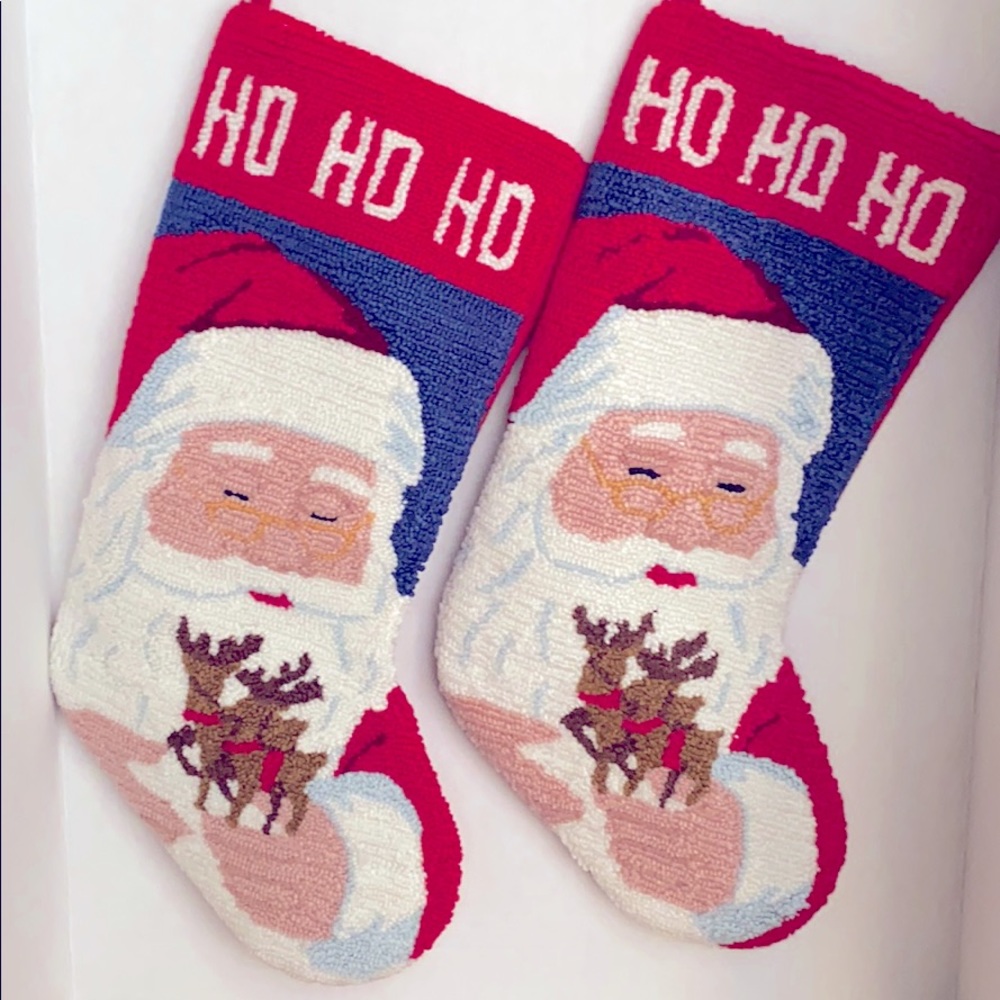 🎄SET OF 2 SANTA CHRISTMAS STOCKINGS🎄
